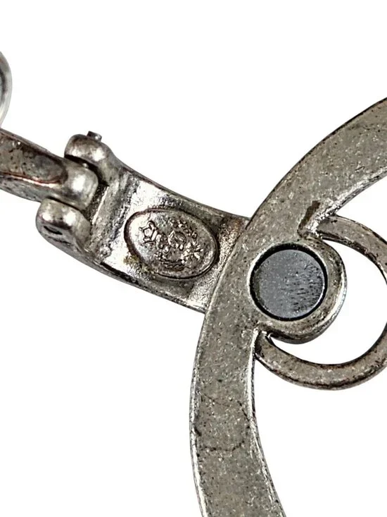 Premier Designs Silver Tone Open Circle Pendant Necklace Multi Strand Black Cord - Picture 4 of 8